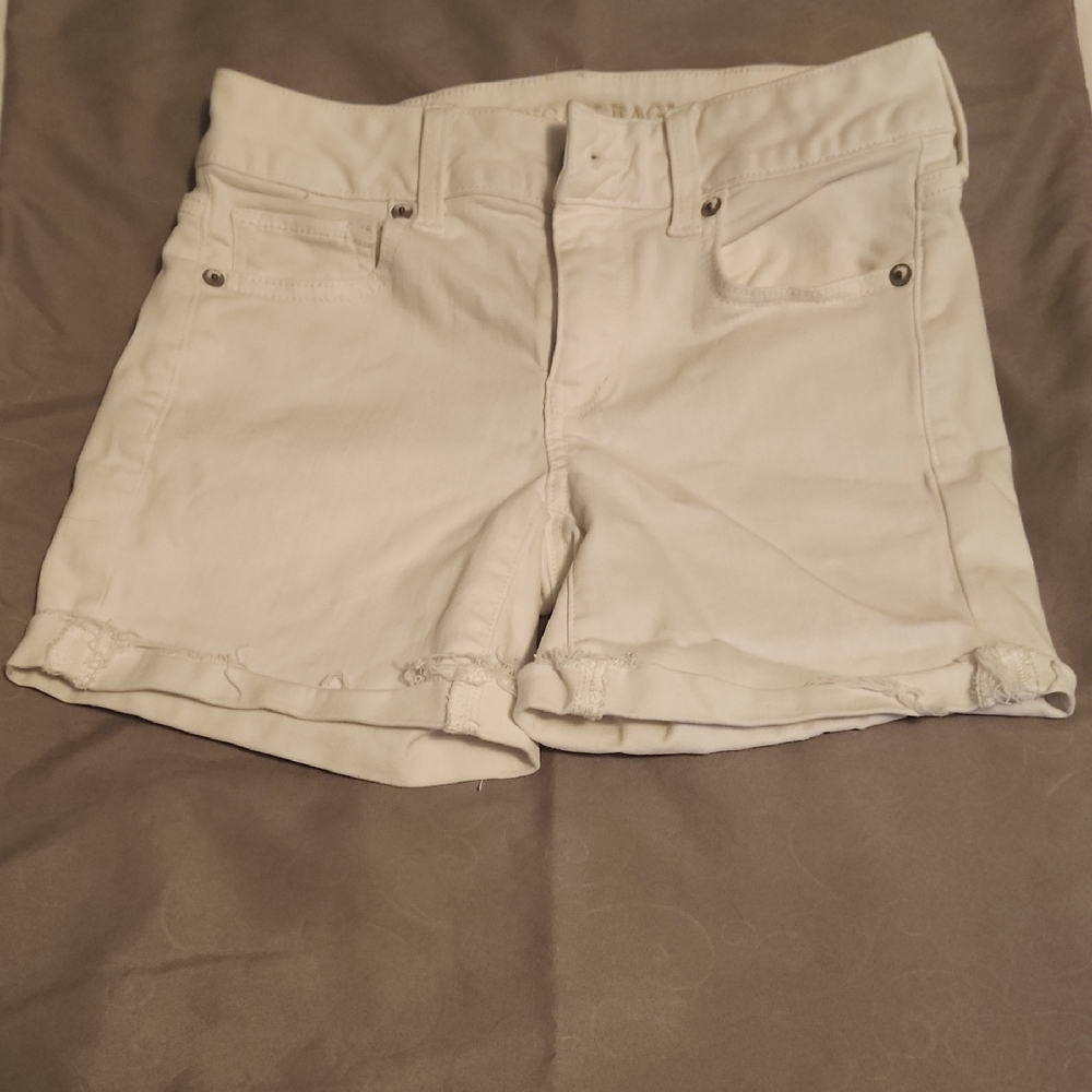 American Eagle Outfitters Cream Jean Shorts